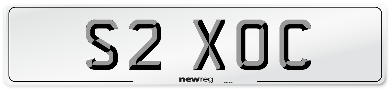 S2 XOC Number Plate from New Reg